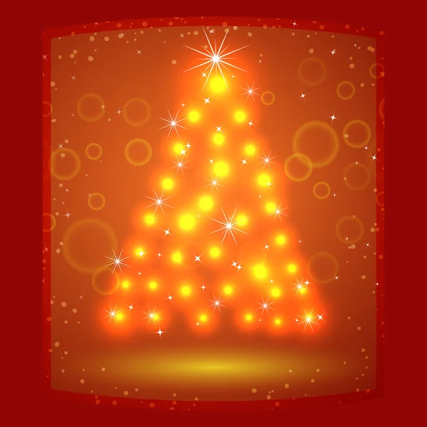 Christmas vector background with Christmas tree — Stock Vector