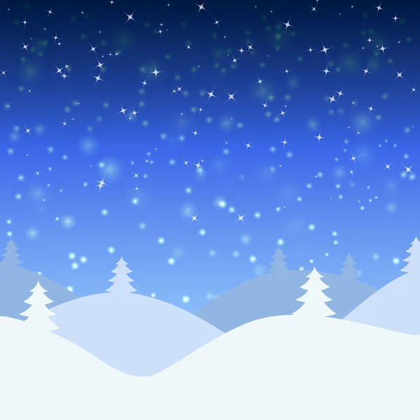 Vector illustration of winter landscape — Stock Vector