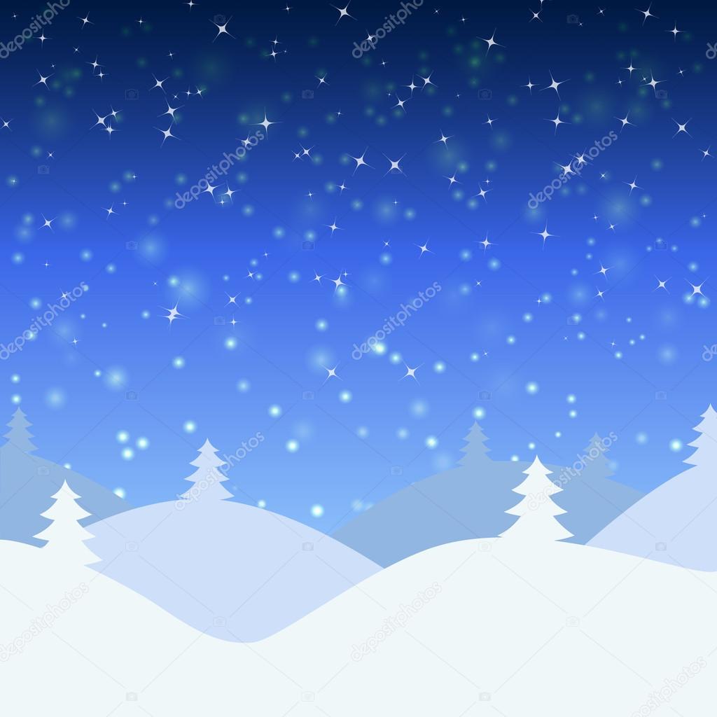 Vector illustration of winter landscape 