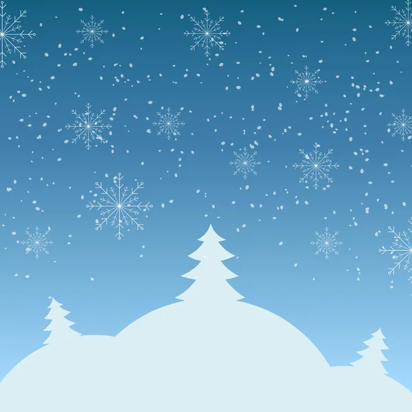 Vektorillustration der Winterlandschaft — Stockvektor