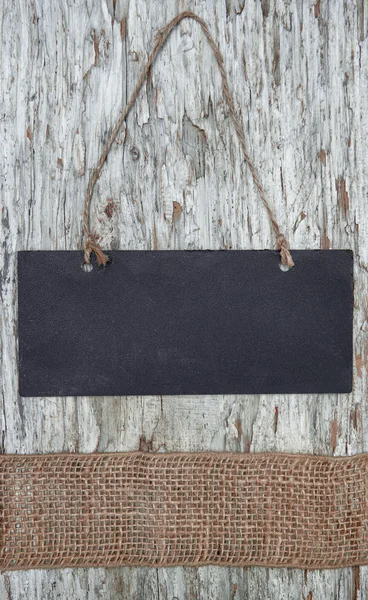 Eski ahşap ipi ile kara tahta