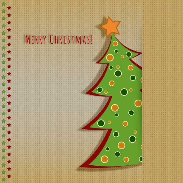 Tarjeta de Navidad con abeto decorado — Archivo Imágenes Vectoriales