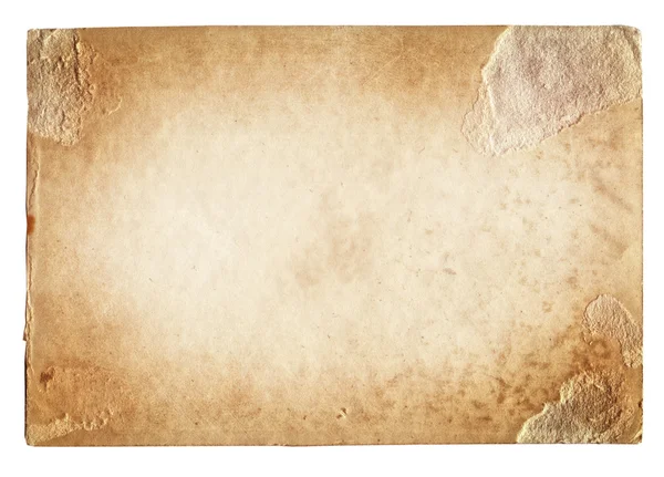 Старая текстура бумаги с пятнами и царапинами — стоковое фото