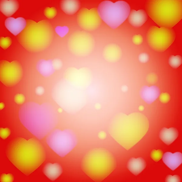 Carte romantique Saint-Valentin avec des cœurs — Image vectorielle
