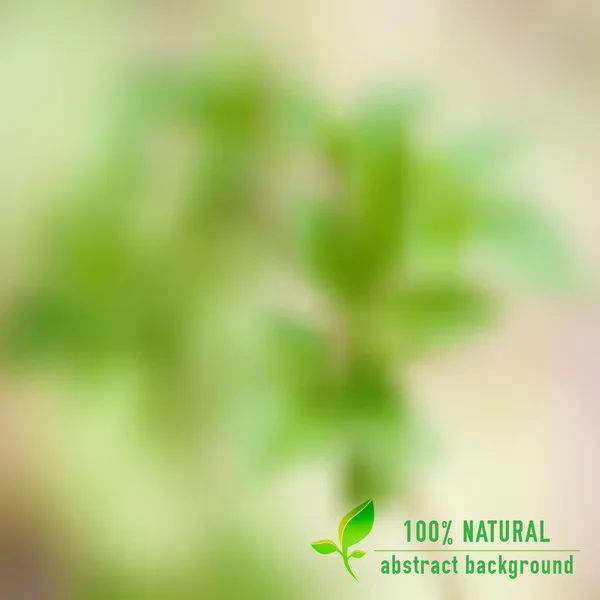 Vector green eco nature background with blurred effect — Stock Vector