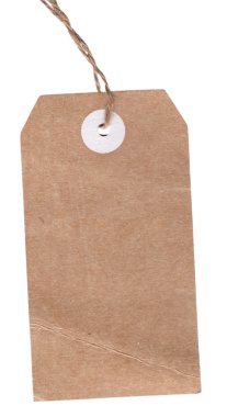 İzole dizeyle Vintage boş etiket 