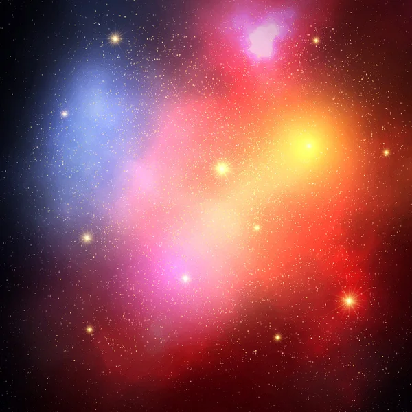 Абстрактный красочный космический фон со звездами — стоковый вектор