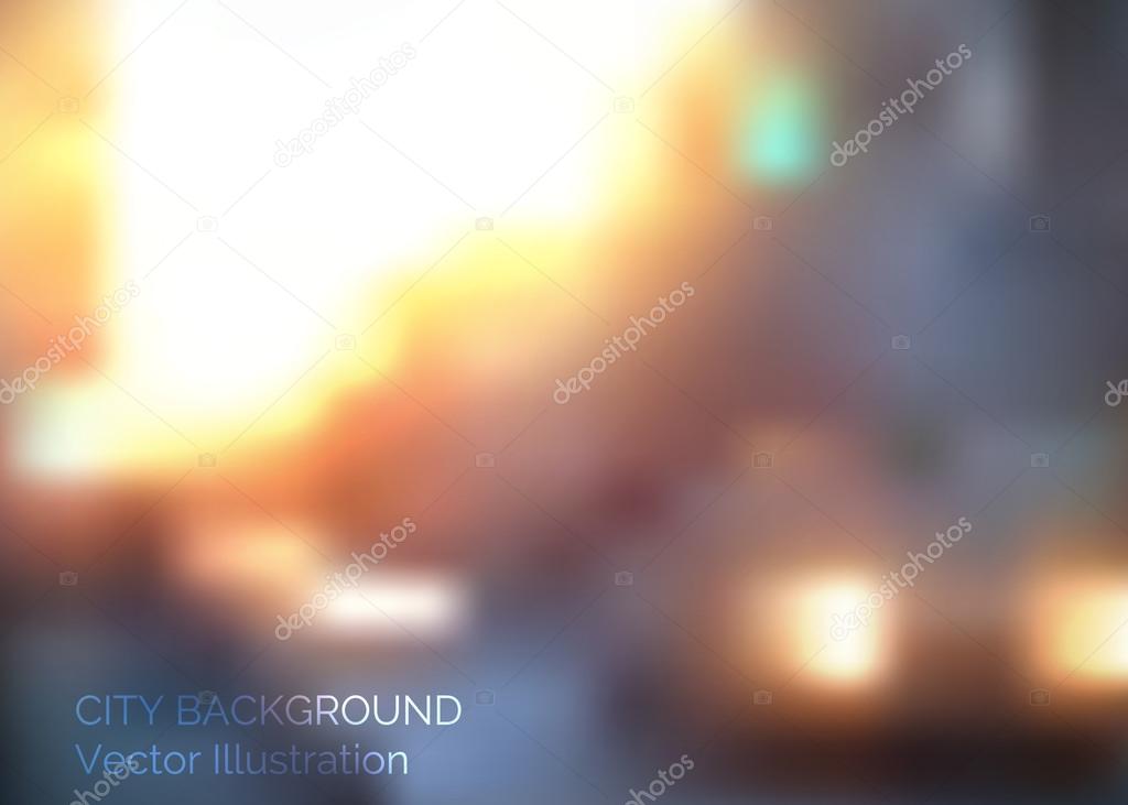 Blurred abstract urban background with defocused lights outdoor