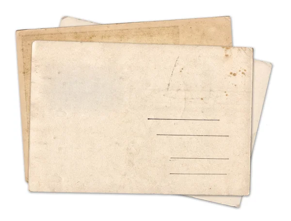 Pila de postal antigua en blanco aislada —  Fotos de Stock