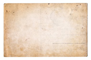 Boş eski vintage kartpostal izole 