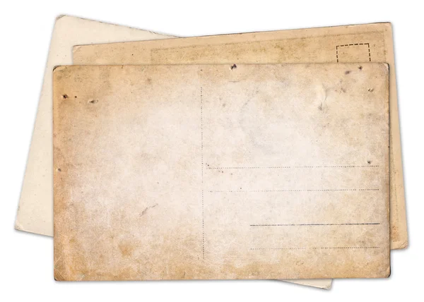 Стек порожньої старовинної листівки ізольовано — стокове фото