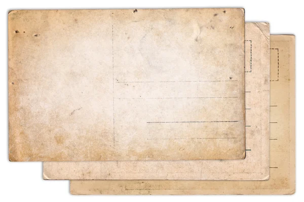 Стек порожньої старовинної листівки ізольовано — стокове фото