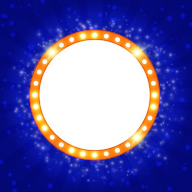 Soyut parlayan retro ışık afiş