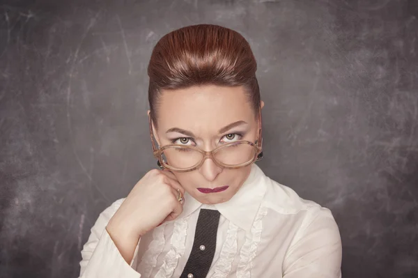 Teacher with sad expression — Stock Photo, Image