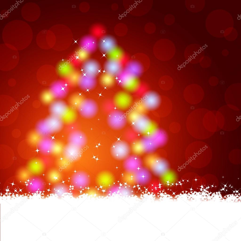 Christmas vector background with Christmas tree
