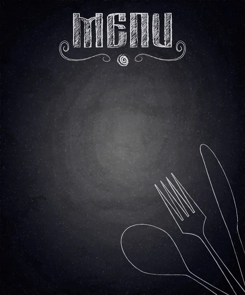 Menú del restaurante sobre fondo de pizarra negro — Archivo Imágenes Vectoriales