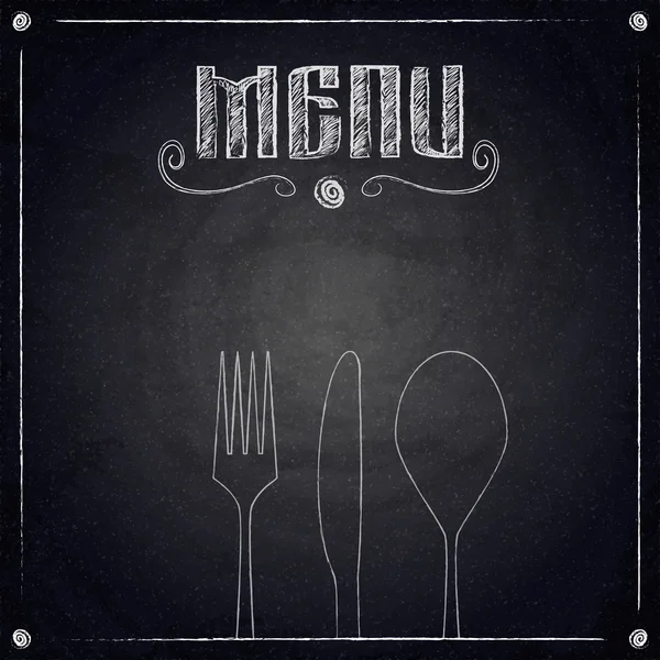 Siyah Kara tahta arka plan üzerinde Restoran Menü