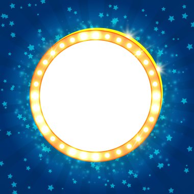 Soyut parlayan retro ışık afiş