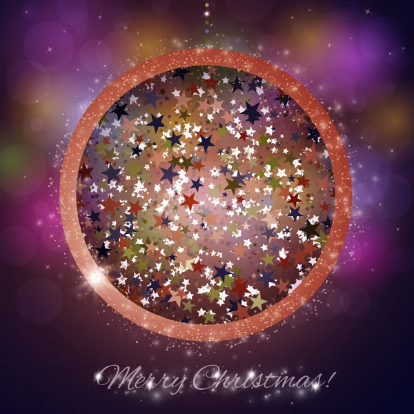 Kolorowe Boże Narodzenie ball na niebieskim tle — Wektor stockowy