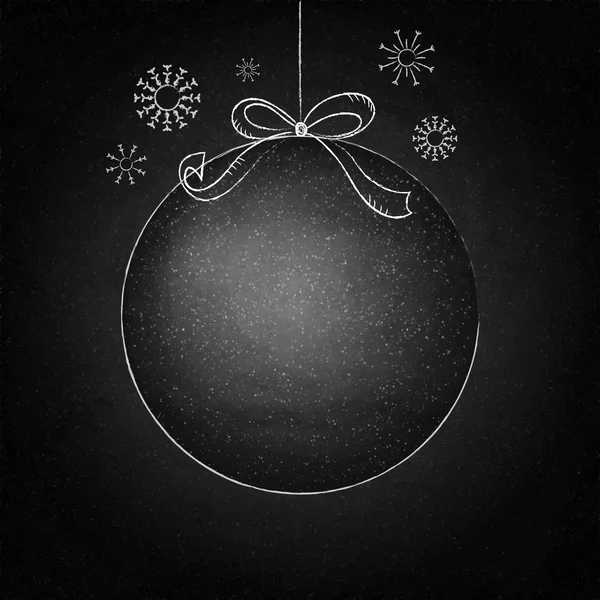 Χριστούγεννα σχεδίασης μπάλα για το ιστορικό του μαυροπίνακα — Διανυσματικό Αρχείο