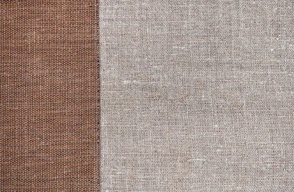 Çuval bezi kumaş üzerinde kaba kumaş ile antika arka plan — Stok fotoğraf