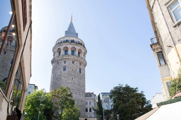 Torre Galata Kulesi Estambul Turquía Antiguo Monumento Turco Famoso — Foto de Stock