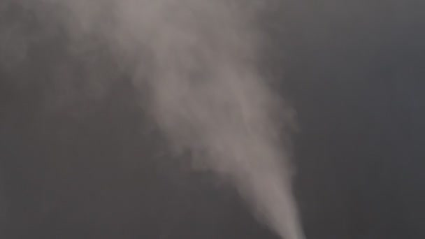 加湿器黒の背景から水霧パフ雲。蒸気 — ストック動画