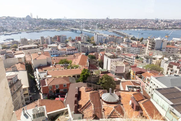 Vue Aérienne Depuis Tour Galata Sur Istanbul Turquie Vue Panoramique — Photo