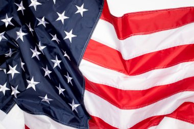 American Flag waving Background. Flag of the USA. Memorial Day. Independence Day 4th of July.