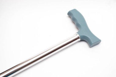 Metal baston. Çubuk beyaz arkaplanda izole.