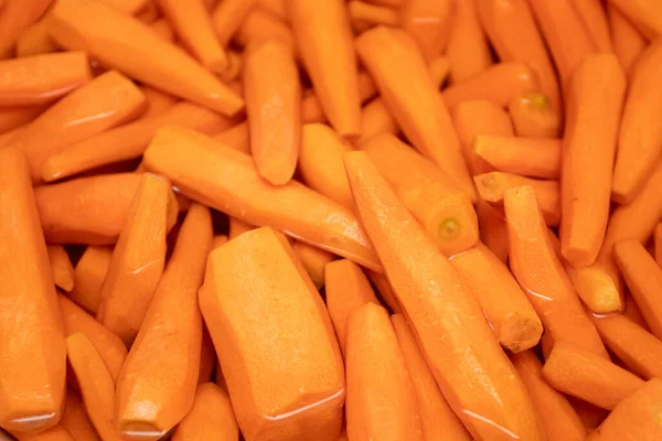 Friss Hámozott Narancssárgarépa — Stock Fotó