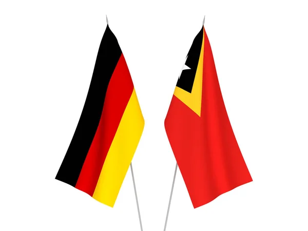 Vlajky Německa a Východního Timoru — Stock fotografie