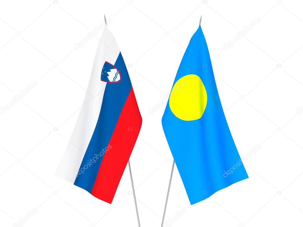 Slovenia and Palau flags