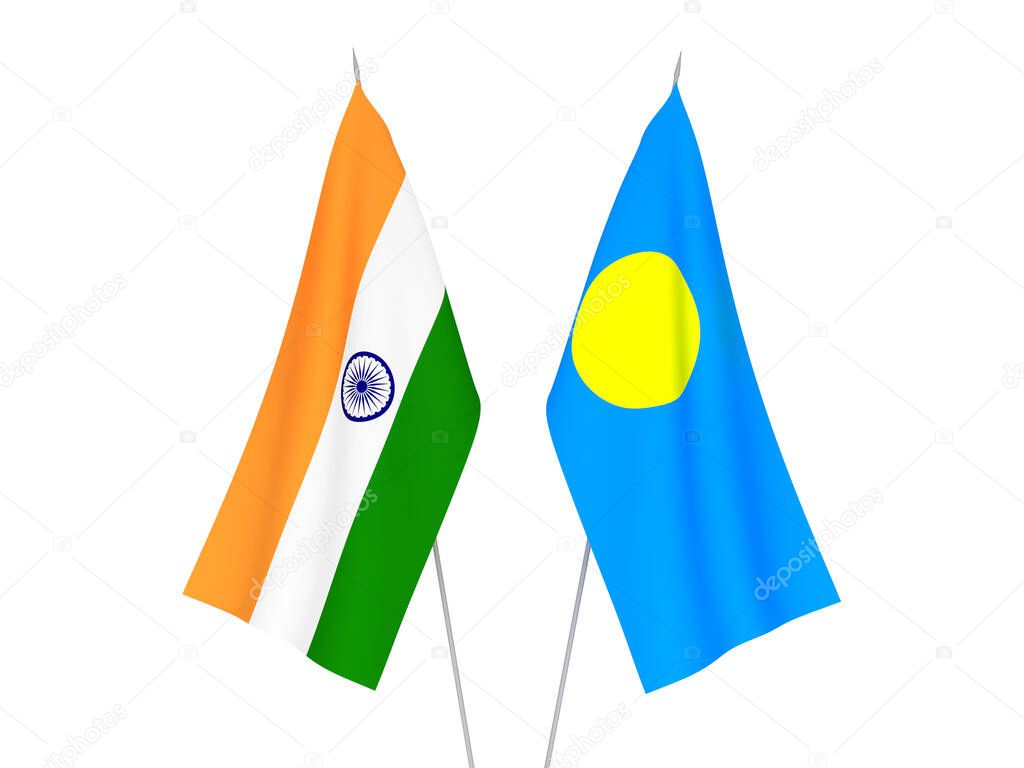 India and Palau flags