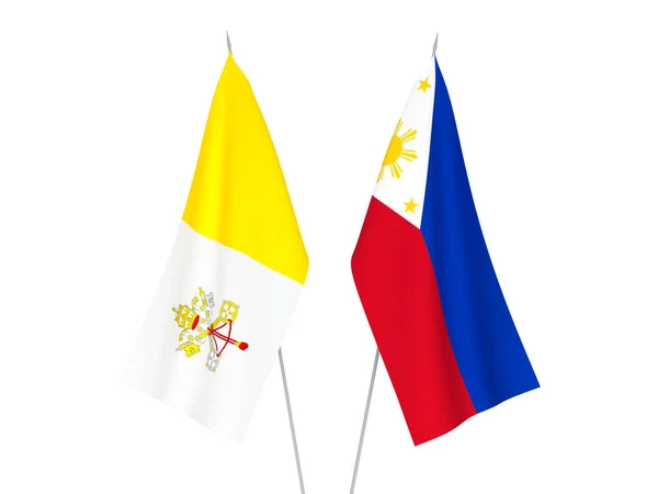 Филиппины и флаги Ватикана — стоковое фото