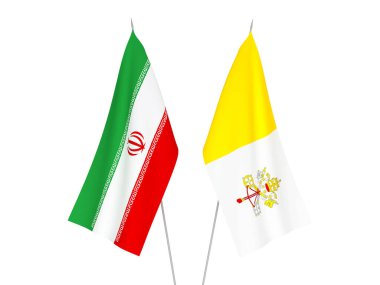 İran ve Vatikan bayrakları