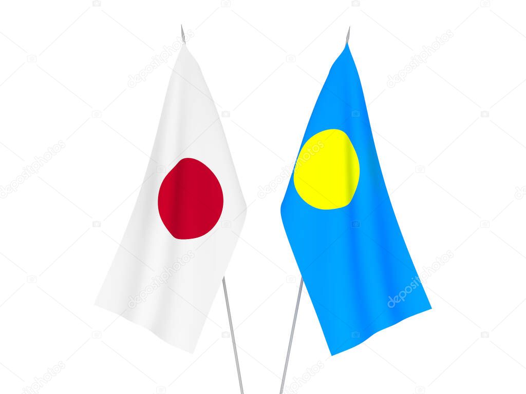 Japan and Palau flags