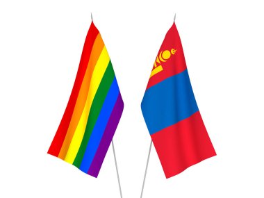 Moğolistan ve Gökkuşağı gay gurur bayrakları