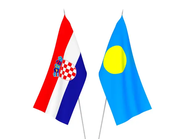 Хорватія і Палау прапори — стокове фото
