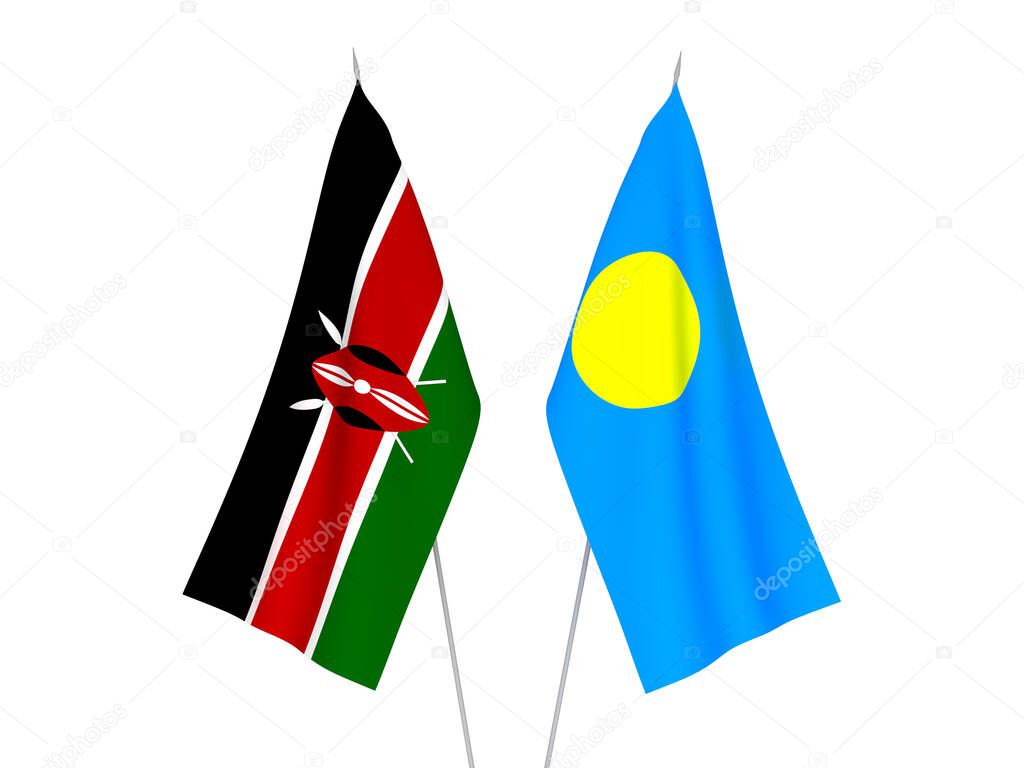 Kenya and Palau flags