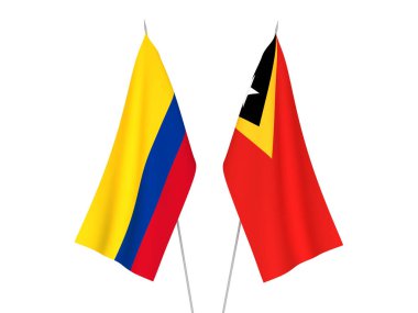 Kolombiya ve Doğu Timor bayrakları