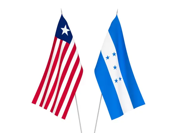 Flaggorna Honduras och Liberia — Stockfoto