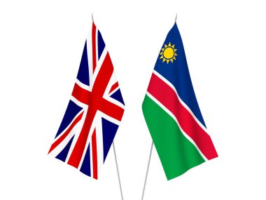 Büyük Britanya ve Namibya Cumhuriyeti bayrakları