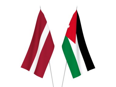 Letonya ve Haşimmit Ürdün Krallığı bayrakları