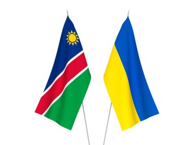 Ukrayna ve Namibya Cumhuriyeti bayrakları