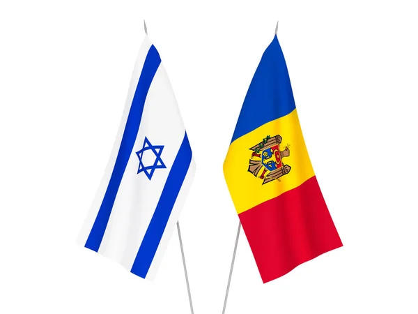モルドバとイスラエルの国旗 — ストック写真