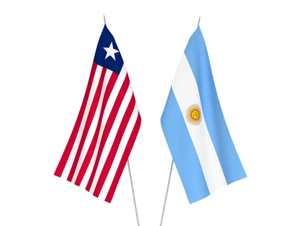 Σημαία Αργεντινής και Λιβερίας — Φωτογραφία Αρχείου