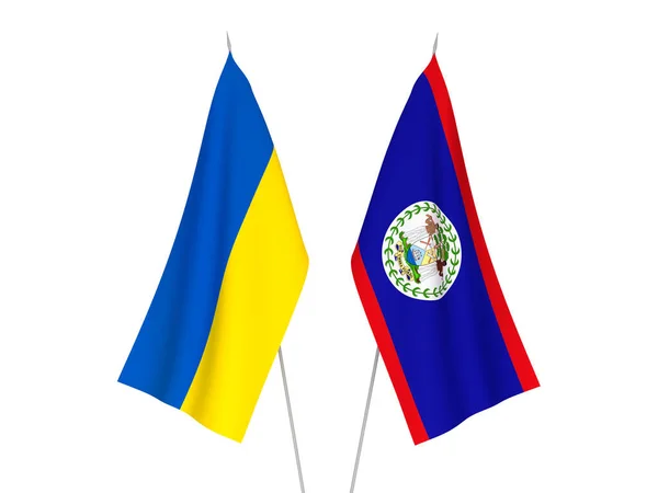 Banderas de Ucrania y Belice —  Fotos de Stock
