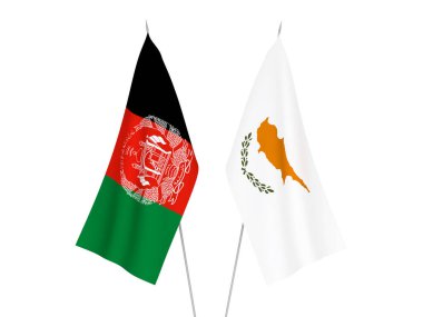 Afganistan İslam Cumhuriyeti ve Kıbrıs bayrakları
