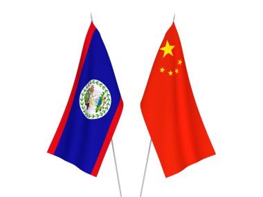 Çin ve Belize bayrakları